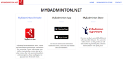 Desktop Screenshot of mybadminton.net