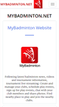 Mobile Screenshot of mybadminton.net